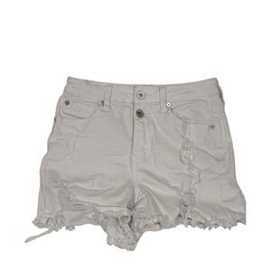 Special A Women's Size S WHITE Distressed Denim Cutoff Shorts Frayed‎ Hem